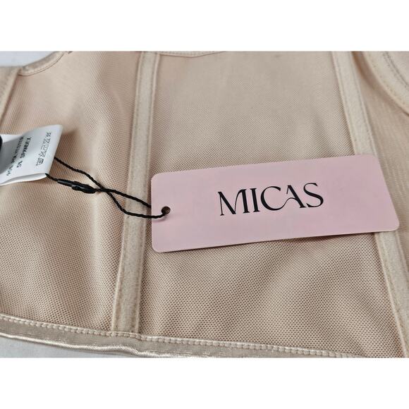 MICAS CURVE WOMEN'S BEIGE NUDE Solid Bustier Corset Top - SIZE X-LARGE (XL) - Picture 7 of 9